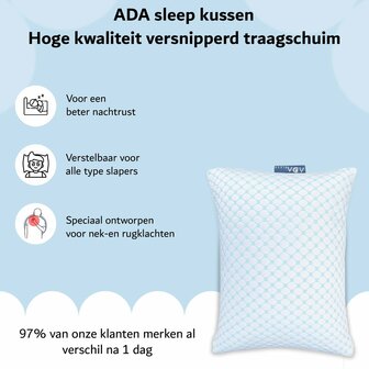 Hoofdkussen memory Foam afstelbaar 50x70cm